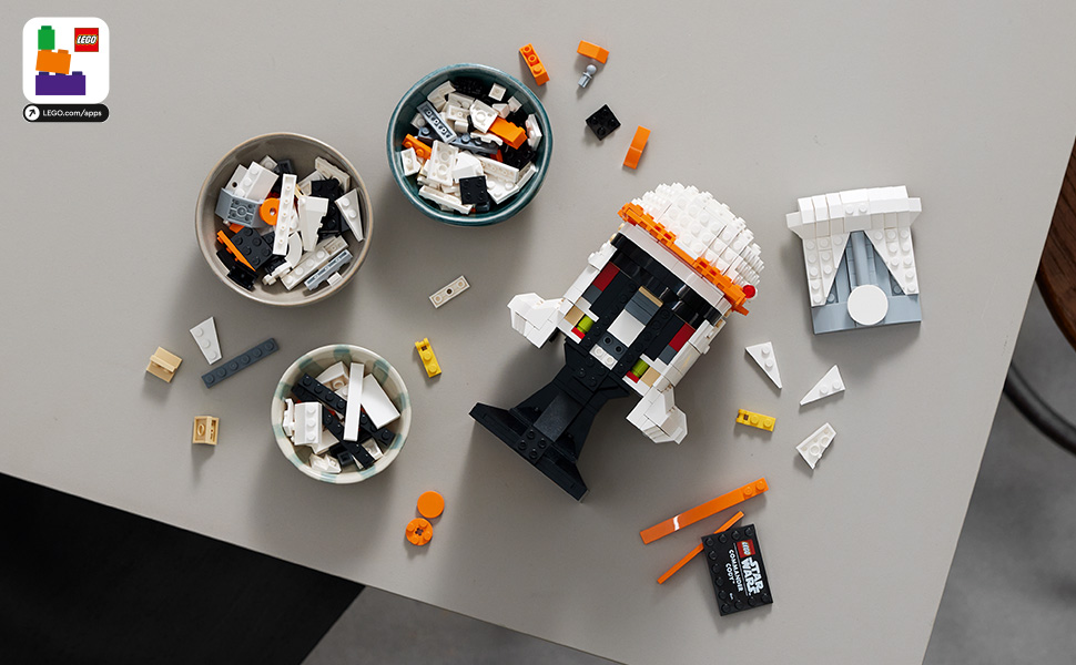 LEGO-Star-Wars-Clone-Commander-Cody-Helmet-75350-Building-Kit-for-Adults-Collectible-Brick-Built-Mem-lrm75350